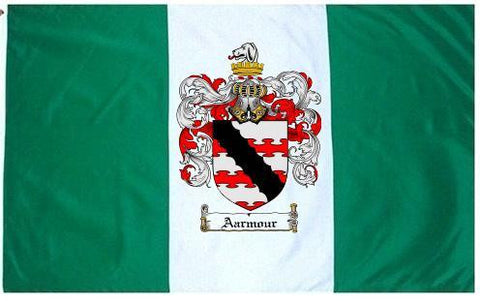 Aarmour family crest coat of arms flag