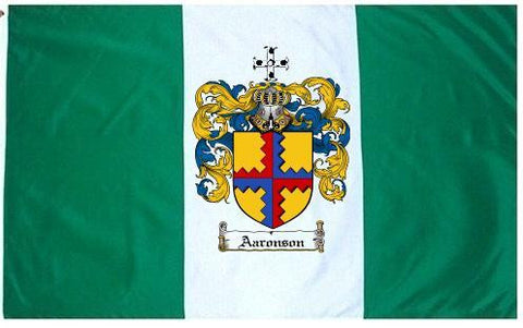 Aaronson family crest coat of arms flag