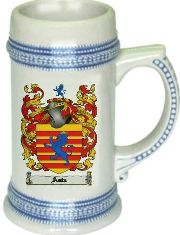 Asta family crest stein coat of arms tankard mug