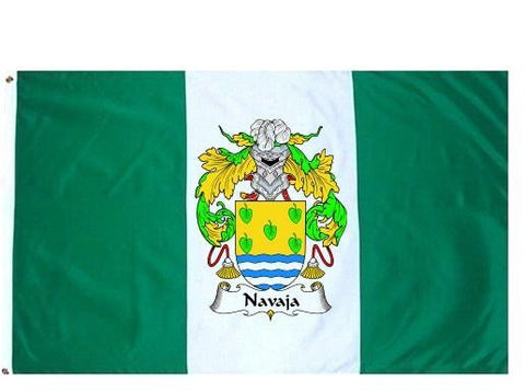 Navaja family crest coat of arms flag
