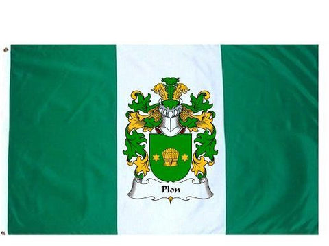 Plon family crest coat of arms flag