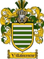 Villavicencio coat of arms family crest download