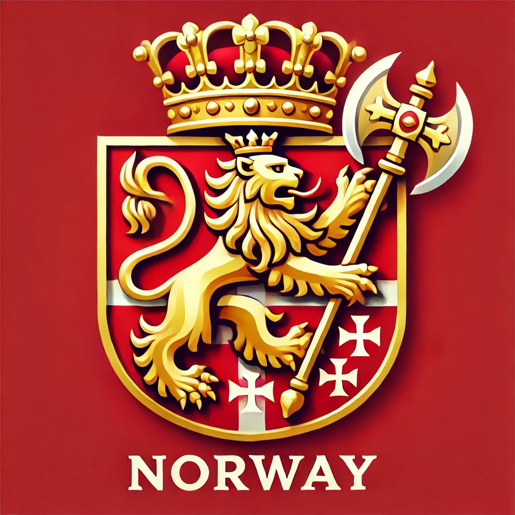 Norwegian Coat Of Arms Vinyl Bumper Sticker – 120mm (4.7") Decal By StickersWorld
