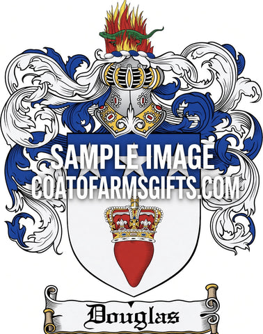 Sample coat of arms; finished design researched and drawn after purchase