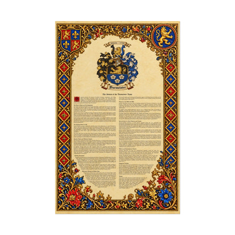 Family Crest Rolled Poster