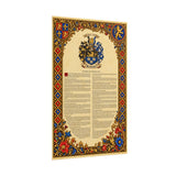 Family Crest Rolled Poster