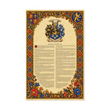 Family Crest Uncoated Poster