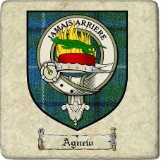 Agnew Clan Douglas Clan Badge Marble Tile