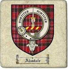 Alastair Clan Badge Marble Tile
