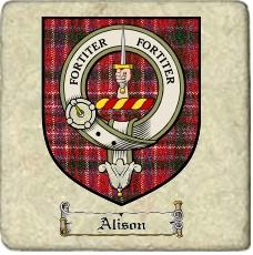 Alison Clan Badge Marble Tile