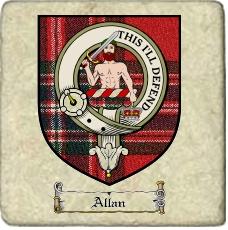 Allan Clan Macfarlane Clan Badge Marble Tile