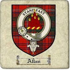 Allan Clan Badge Marble Tile