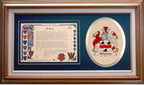 Allardice Clan Crest History Framed Print