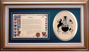 Arthur Clan Crest History Framed Print