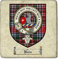 Bain Clan Macbain Clan Badge Marble Tile