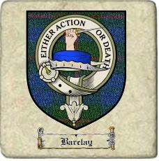 Barclay Clan Badge Marble Tile