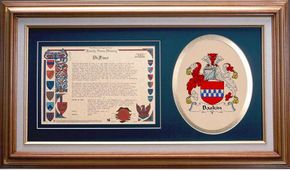 Baskin Clan Crest History Framed Print