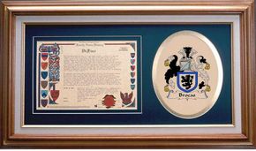 Brocas Clan Crest History Framed Print