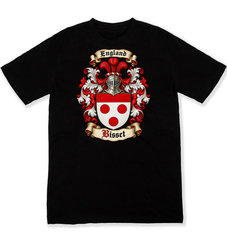 Bisset - Burke p85 - Yorkshire coat of arms on a black Tshirt