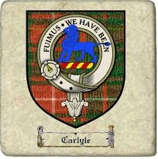 Carlyle Clan Badge Marble Tile