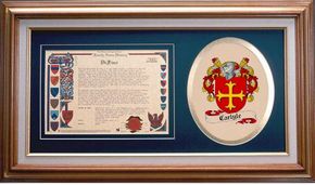 Carlyle Clan Crest History Framed Print
