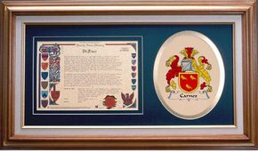 Carnes Clan Crest History Framed Print