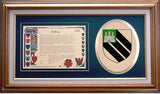 Carvile Clan Crest History Framed Print