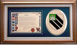 Carvile Clan Crest History Framed Print