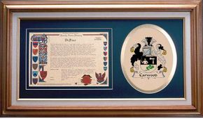 Carwood Clan Crest History Framed Print
