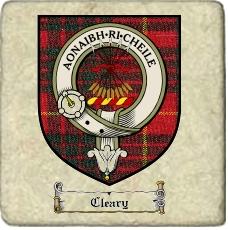 Cleary Clan Badge Marble Tile