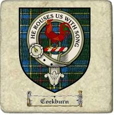 Cockburn Clan Badge Marble Tile