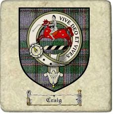 Craig Clan Badge Marble Tile