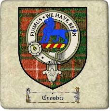Crosbie Clan Badge Marble Tile
