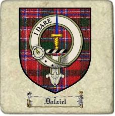Dalziel Clan Badge Marble Tile