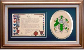 Deas Clan Crest History Framed Print