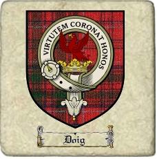Doig Clan Badge Marble Tile