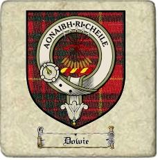 Dowie Clan Badge Marble Tile