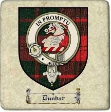 Dunbar Clan Badge Marble Tile