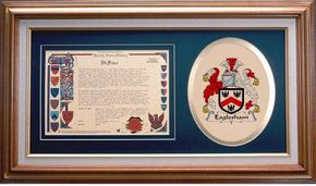 Eaglesham Clan Crest History Framed Print