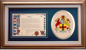 Edward Clan Crest History Framed Print