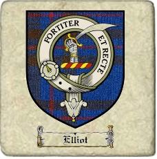 Elliot Clan Badge Marble Tile