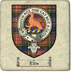 Ellis Clan Badge Marble Tile