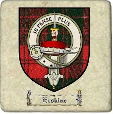 Erskine Clan Badge Marble Tile