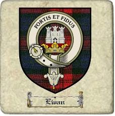 Ewan Clan Badge Marble Tile