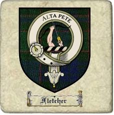 Fletcher Clan Badge Marble Tile