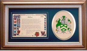 Flint Clan Crest History Framed Print