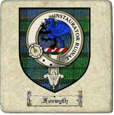 Forsyth Clan Badge Marble Tile