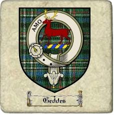 Geddes Clan Scott Clan Badge Marble Tile