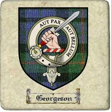 Georgeson Clan Badge Marble Tile