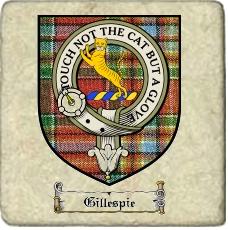 Gillespie Clan Badge Marble Tile